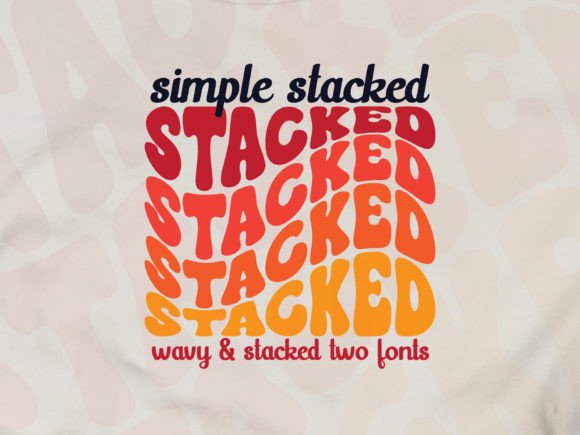 Simple Stacked: A Groovy Triple Rainbow Font for Retro Designs