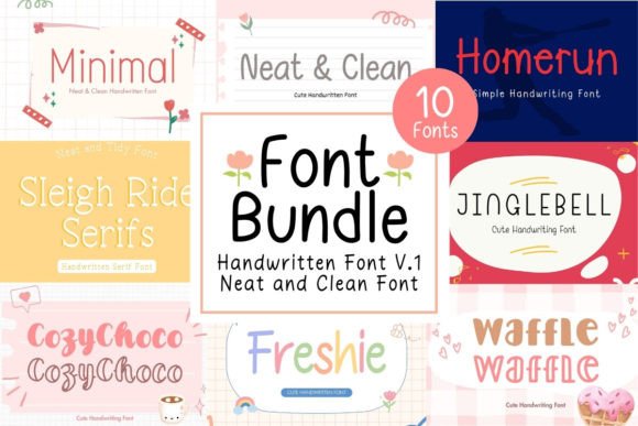 Strategic Typography: Leveraging the Neat Clean Handwritten Font Bundle V.1 for Brand Clarity