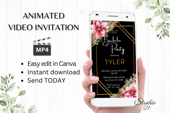 Streamlining Holiday Celebrations with the Christmas Bachelor Party Invite W5195