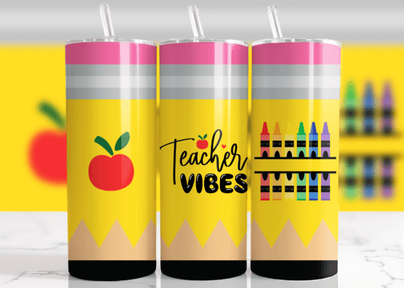 Teacher Vibes Tumbler Wrap Guide